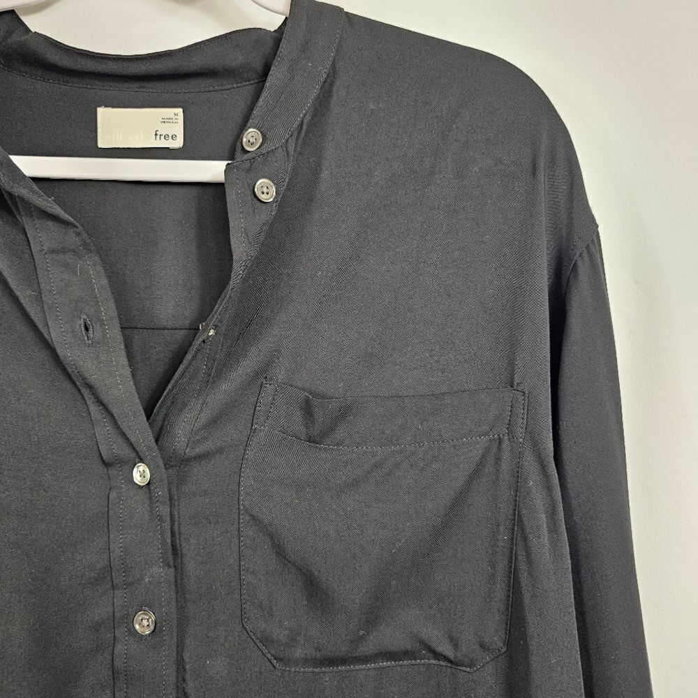 Aritzia Wilfred Free Long Sleeve Shirt Dress in Black - Size M - Picture 4 of 9